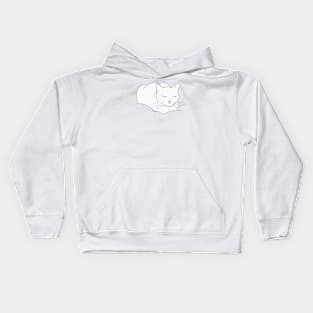 Loaf of Cat - white Kids Hoodie